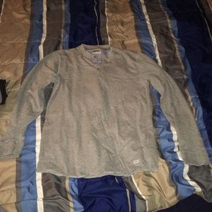 Dravus large men’s long sleeve tee shirt gray